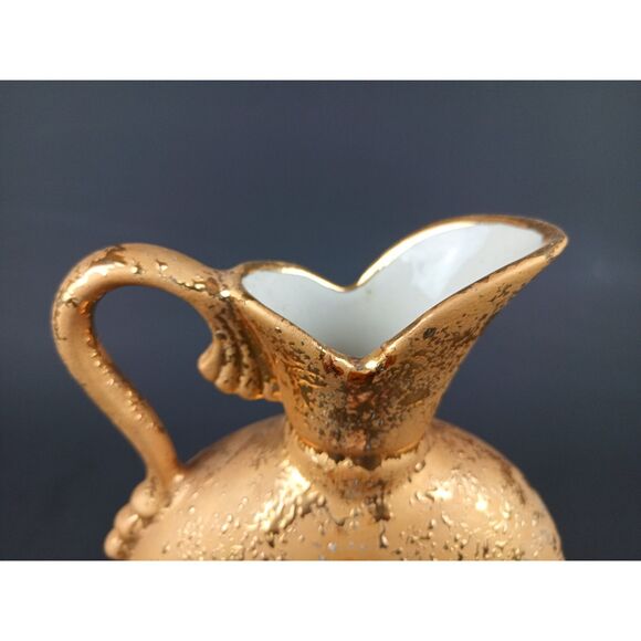 Jim Beam Decanter VTG 1956 Regal China Empty Weeping Gold Decanter Vase Decor - Picture 6 of 10